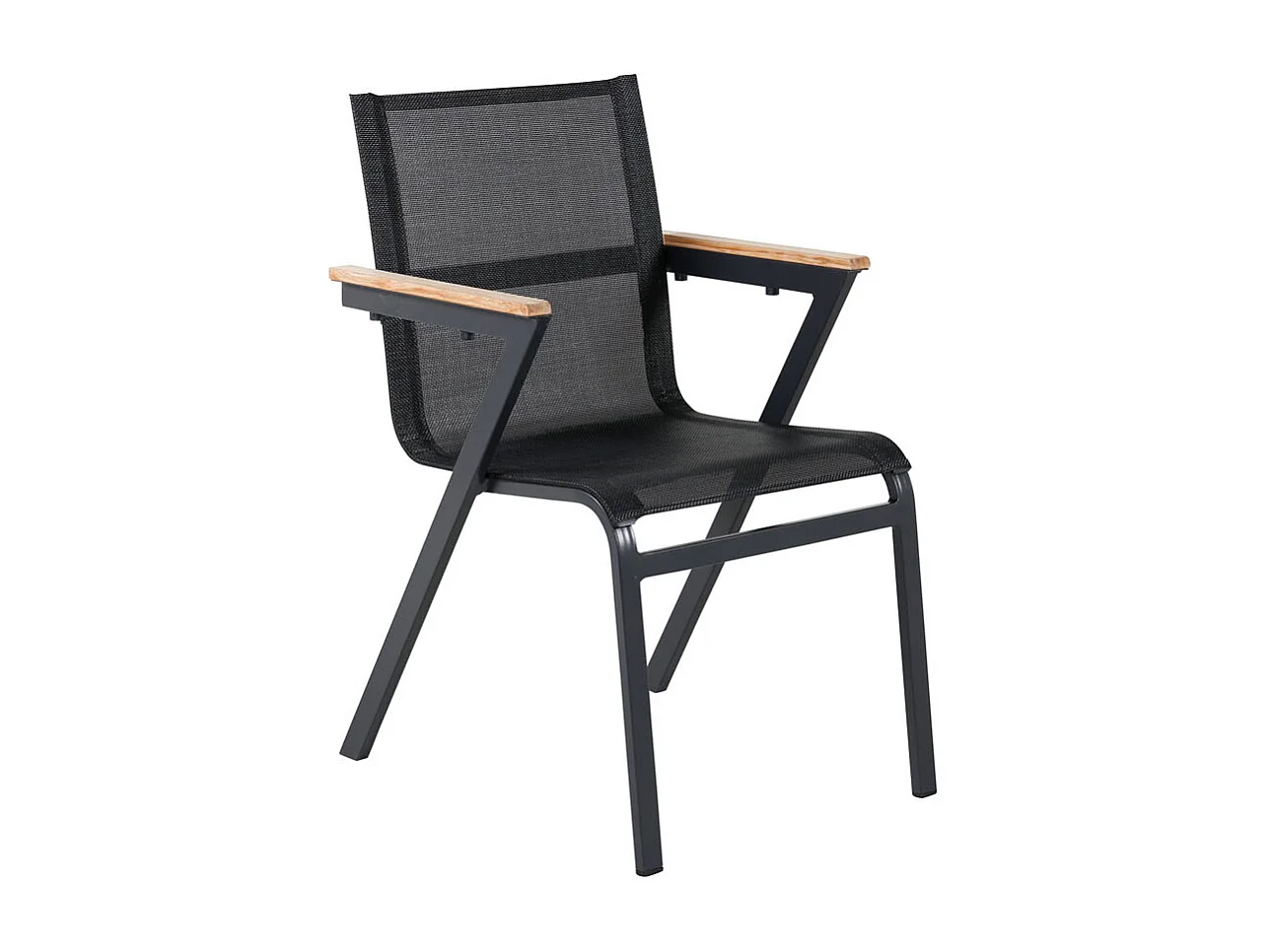 Mexico Chaise de jardin empilable, noir.