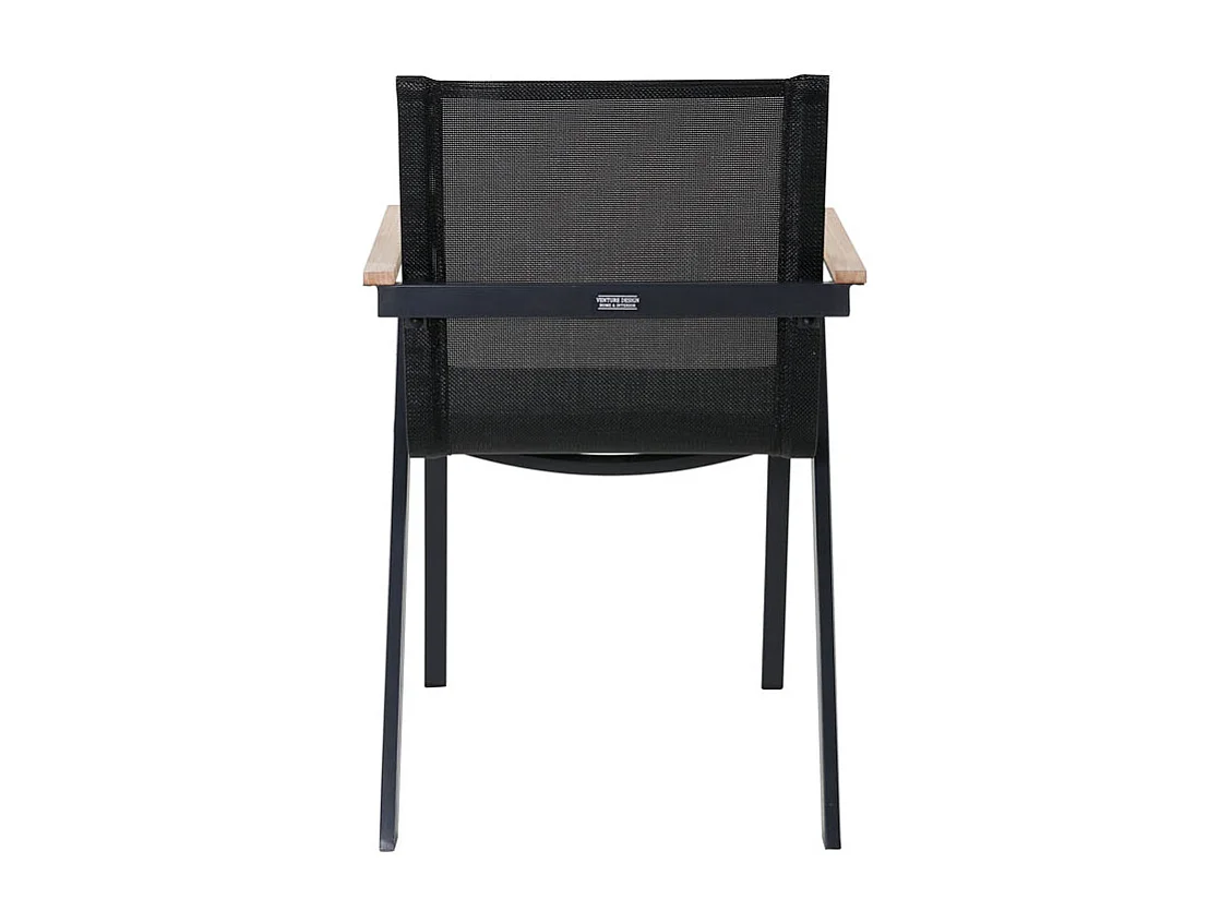 Mexico Chaise de jardin empilable, noir.