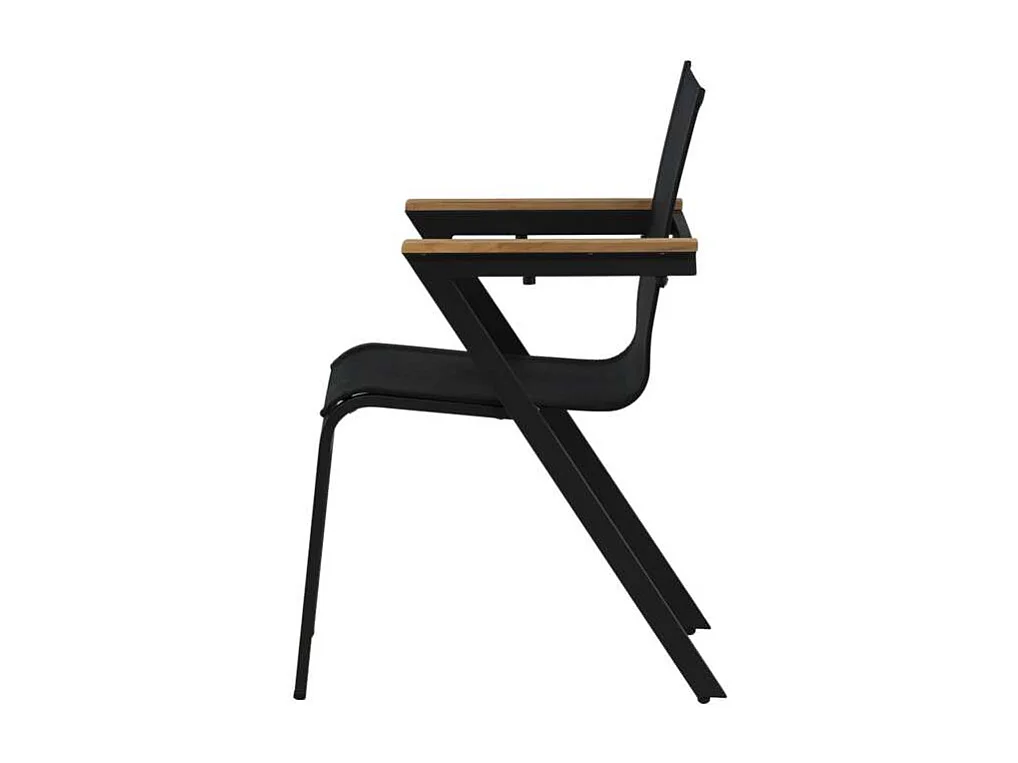 Mexico Chaise de jardin empilable, noir.