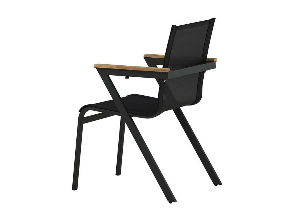 Mexico Chaise de jardin empilable, noir.