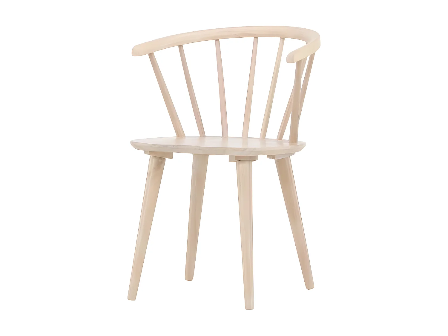 Bobby Esszimmerstuhl mit Armlehne Holz whitewash.