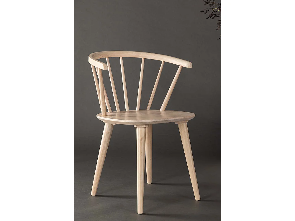 Bobby Esszimmerstuhl mit Armlehne Holz whitewash.