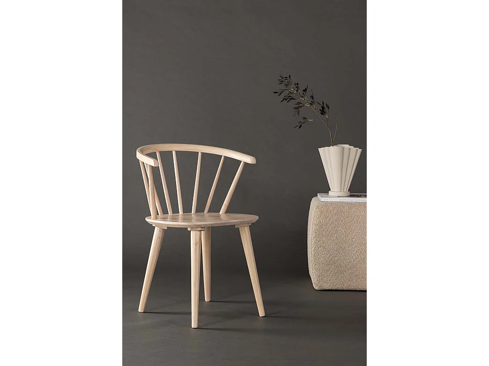 Bobby chaise de salle à manger avec accoudoirs bois whitewash