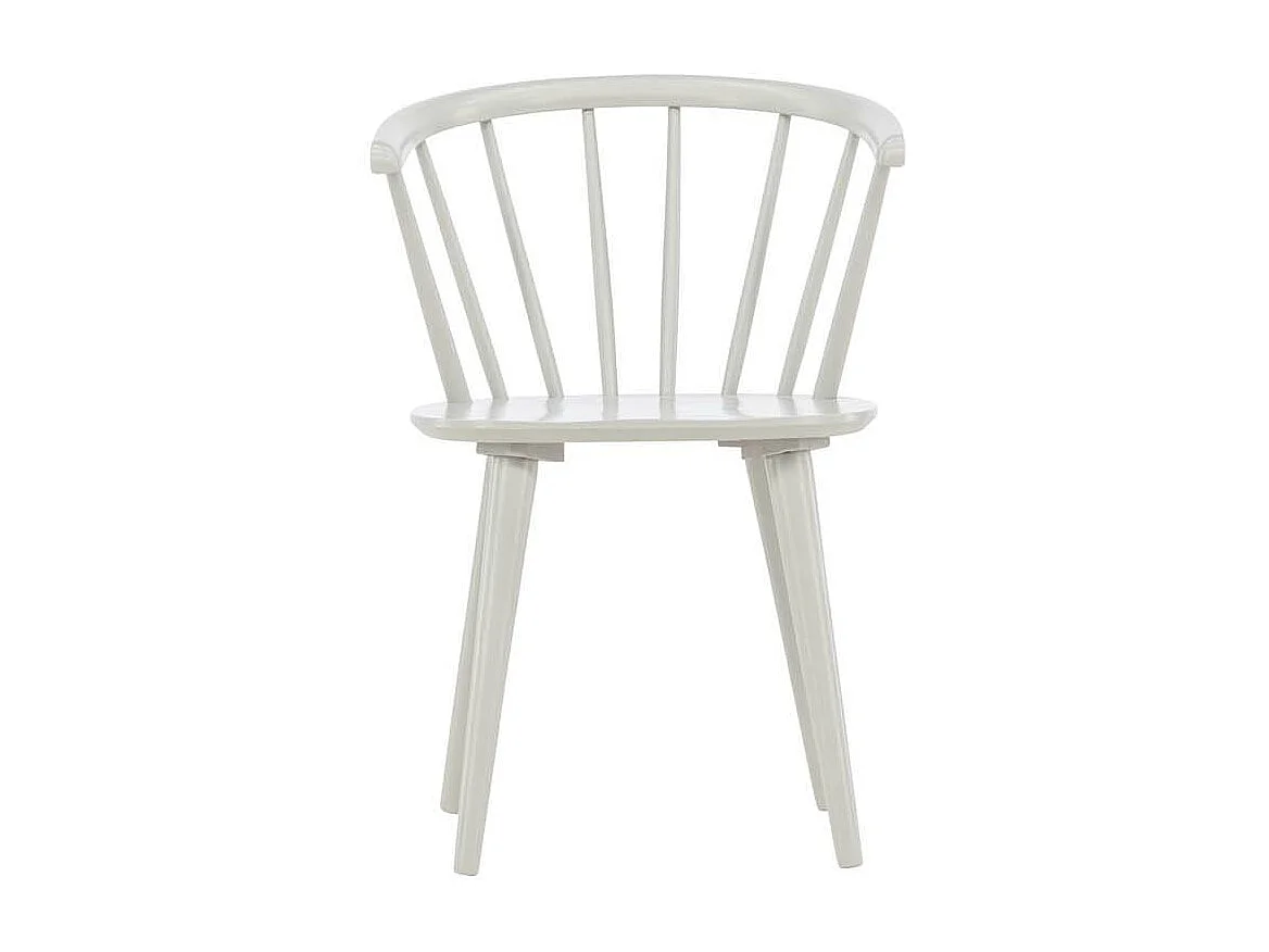 Bobby eetkamerstoel met armleuningen hout lichtgrijs.