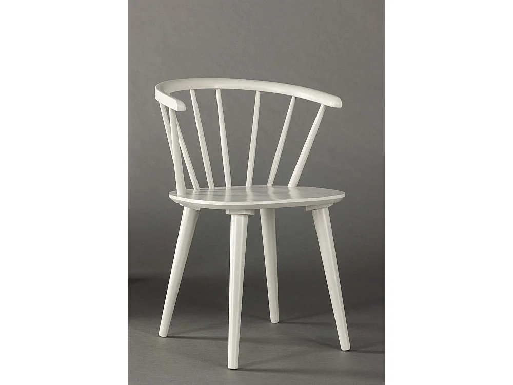 Bobby eetkamerstoel met armleuningen hout lichtgrijs.