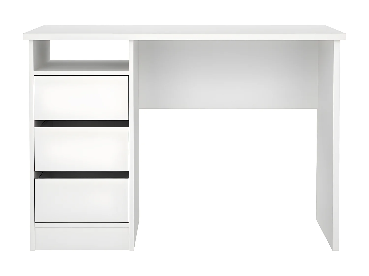 FunctionPlus Schreibtisch 3 Schubladen weiß.