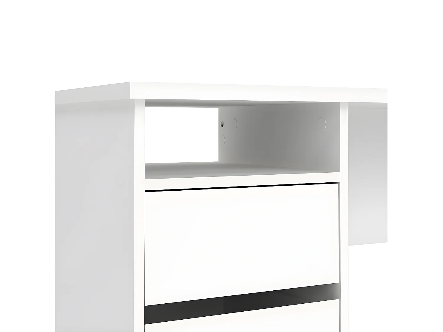 FunctionPlus Schreibtisch 3 Schubladen weiß.