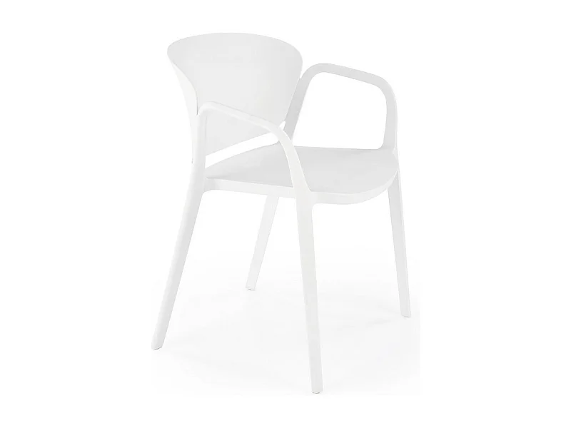 Set di 4 sedie di design Romer in polipropilene bianco