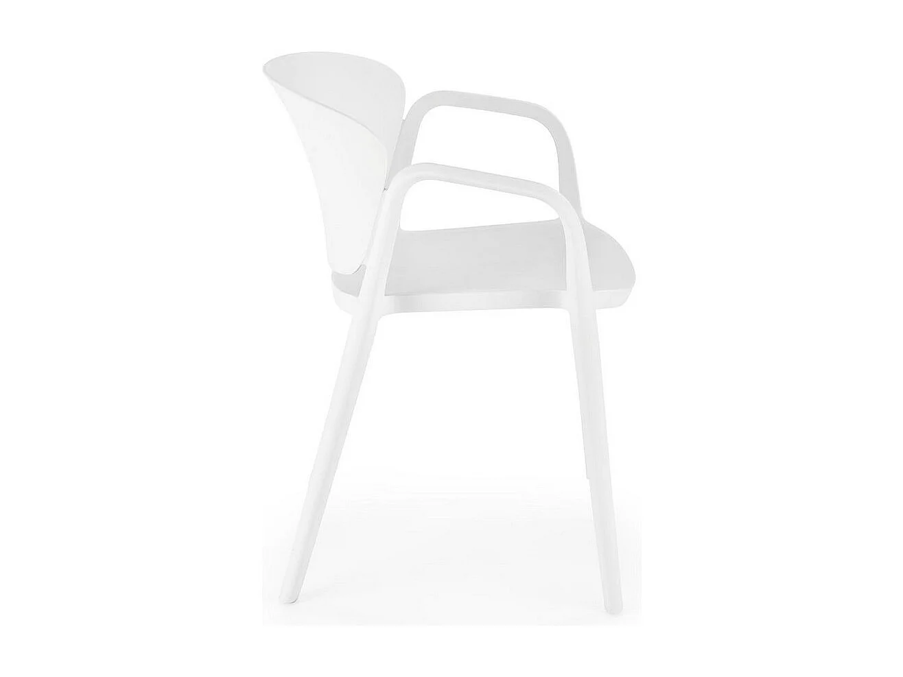 Lot de 4 chaises design polypropylène blanc Romer