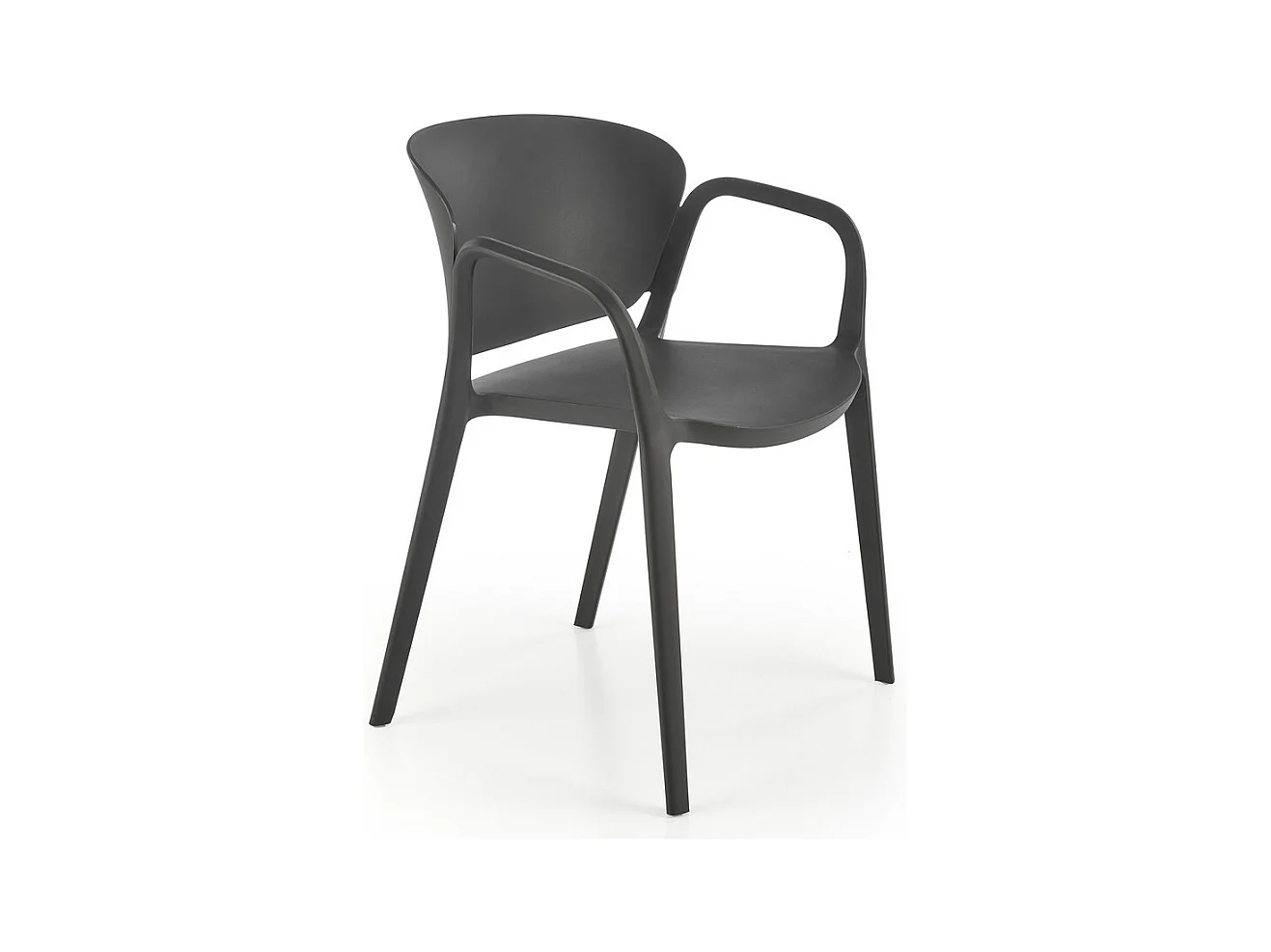 Set di 4 sedie di design Romer in polipropilene nero