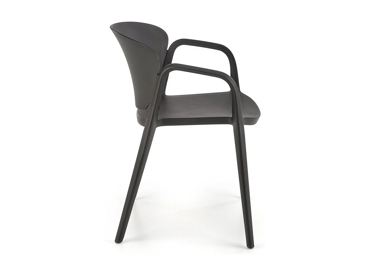 Lot de 4 chaises design polypropylène noir Romer