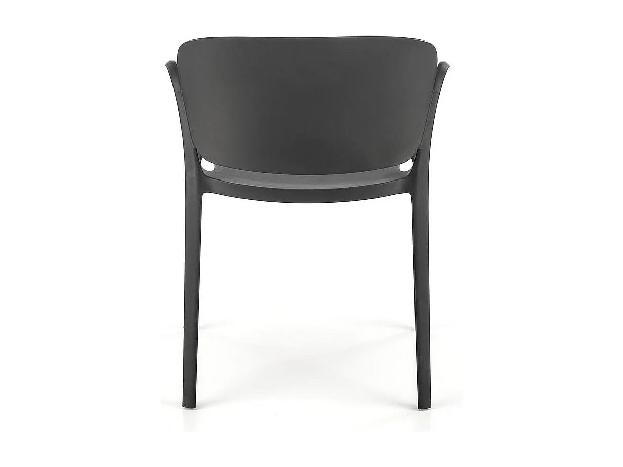 Lot de 4 chaises design polypropylène noir Romer