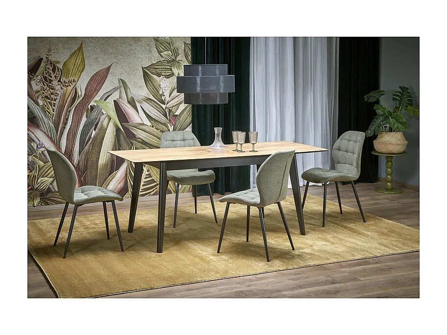 Tavolo allungabile 140-180 cm con piano in rovere Wotan Contact