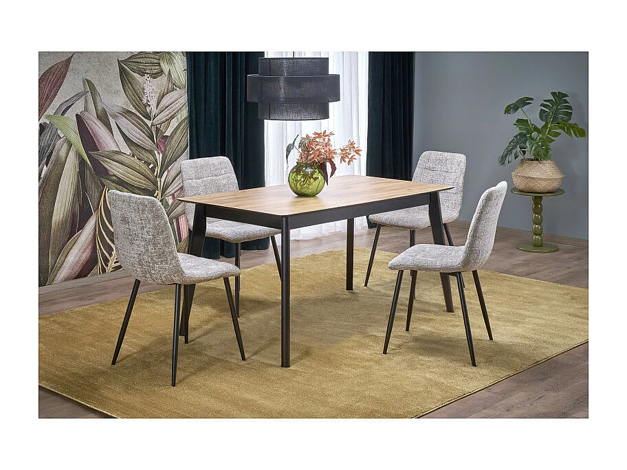 Tavolo allungabile 140-180 cm con piano in rovere Wotan Contact