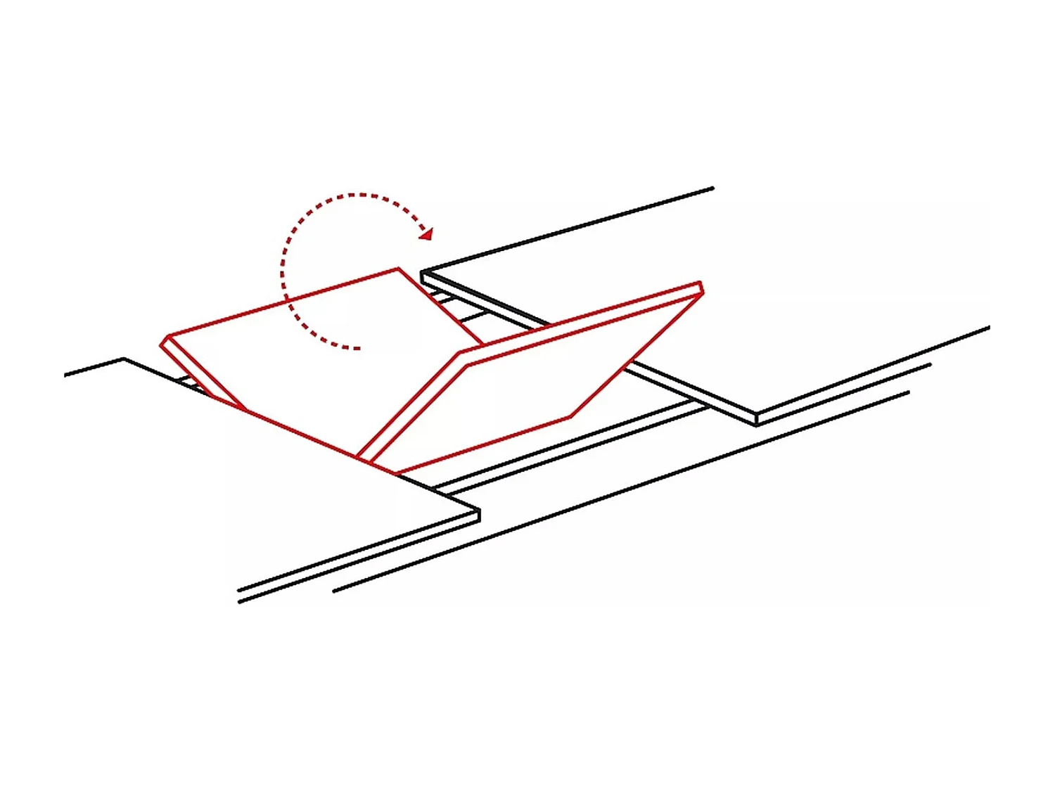 Mesa de comedor extensible Daylight 120-160 cm aspecto roble