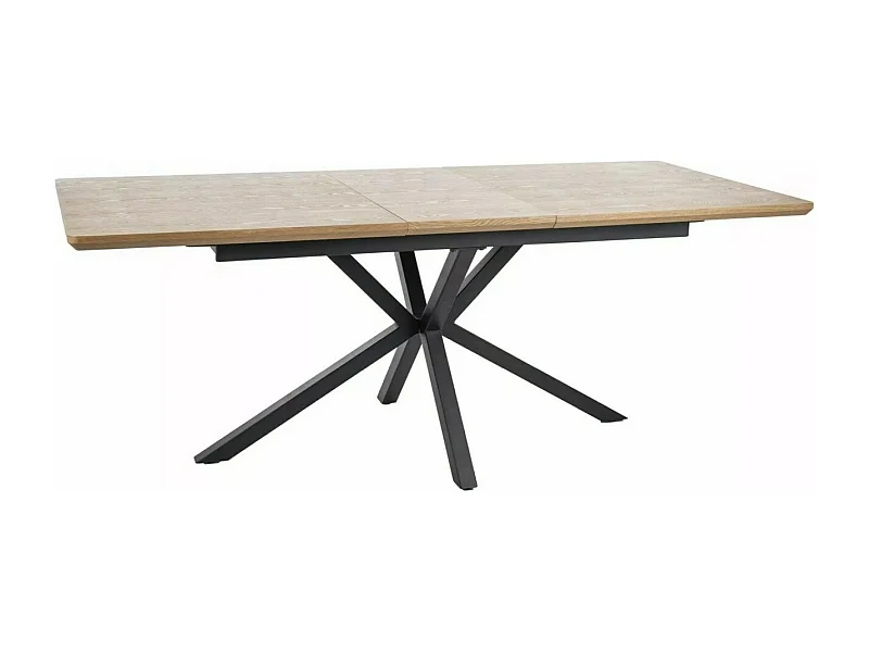 Mesa de comedor extensible 160-200 cm aspecto roble Tommy