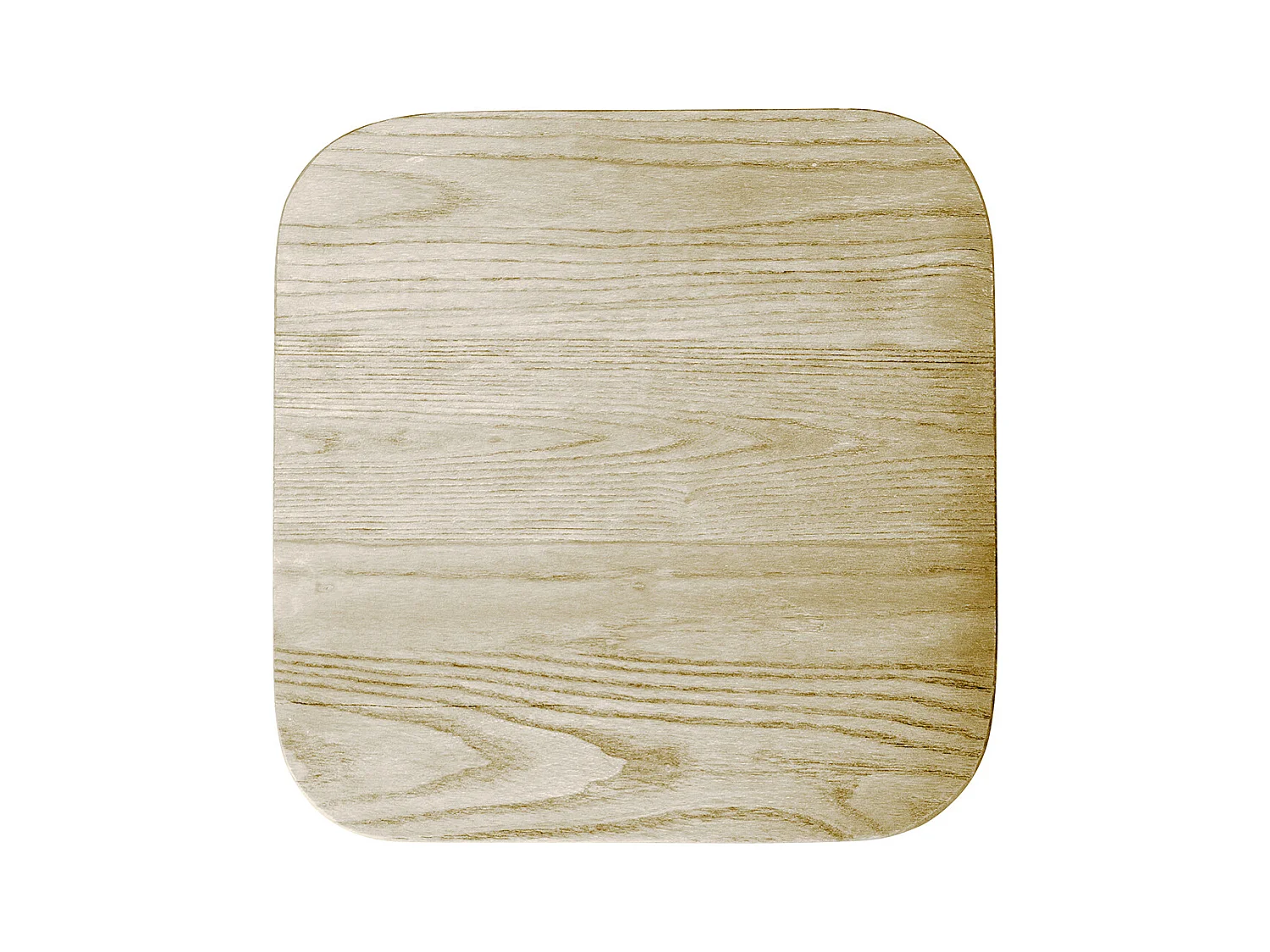 Petit tabouret industriel acier brillant et assise en bois massif naturel Reko 45cm-Couleur Rose clair