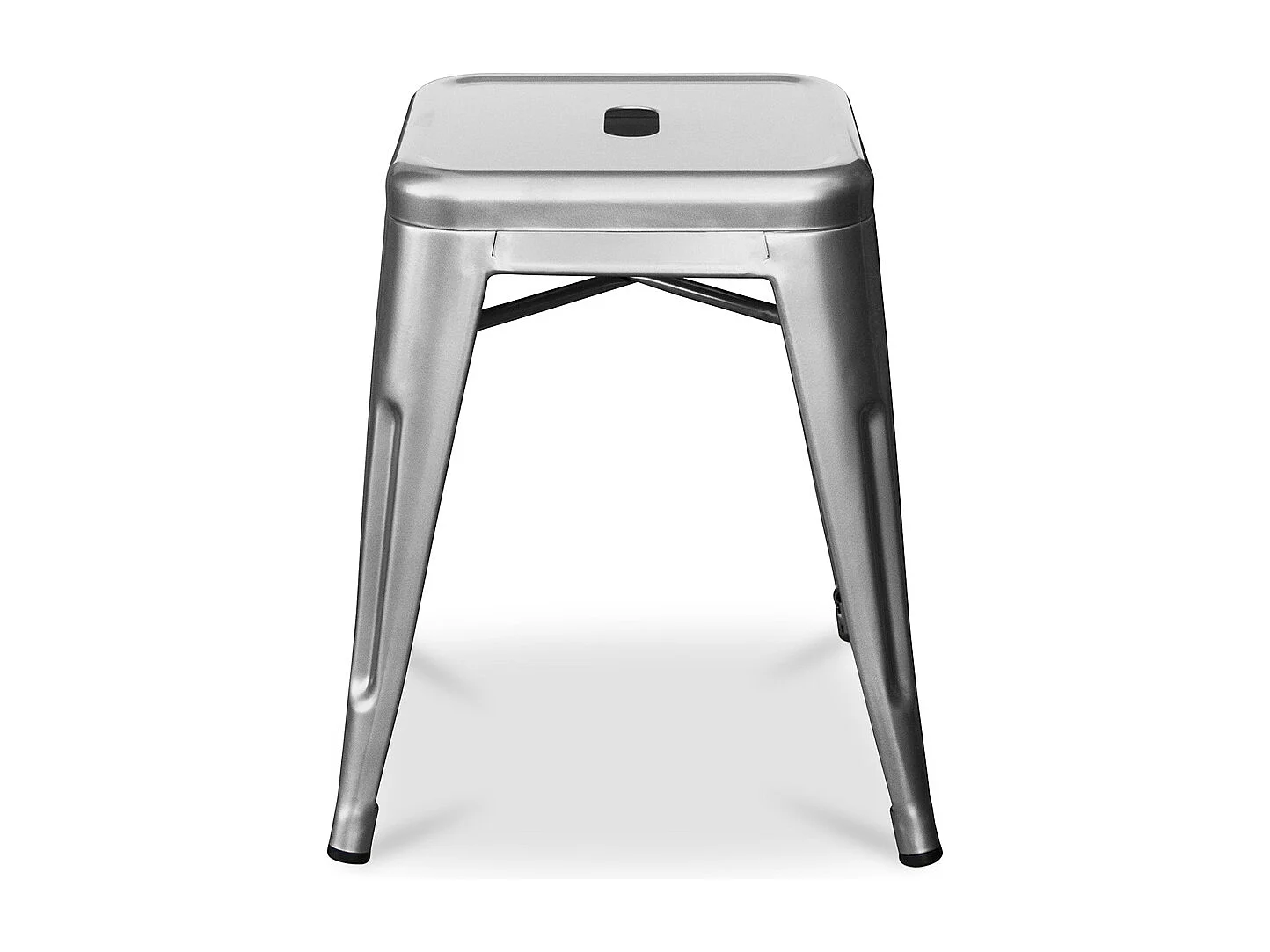 Taburete industrial pequeño Kalax de acero brillo reforzado 45 cm - Alta gama-Color Violeta