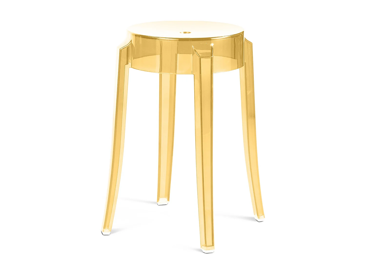 Tabouret jaune transparent Elisabeth 47cm