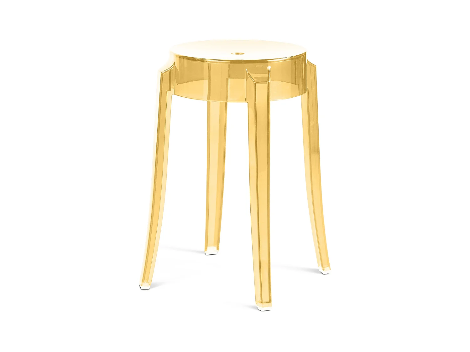 Tabouret jaune transparent Elisabeth 47cm