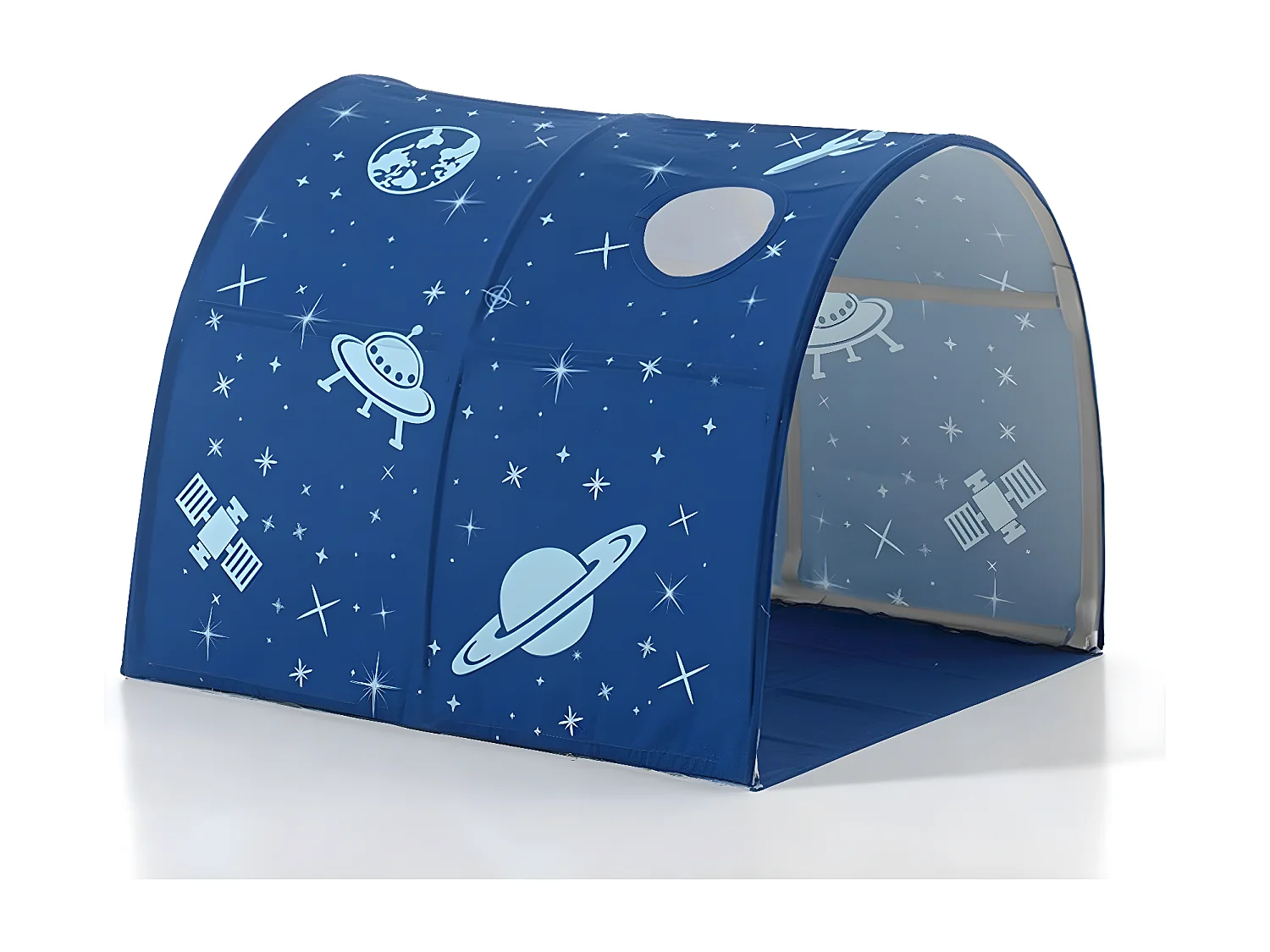 Pack - Lit Enfant, Toboggan, Tente & Tunnel "Pino Astronaute II" Blanc