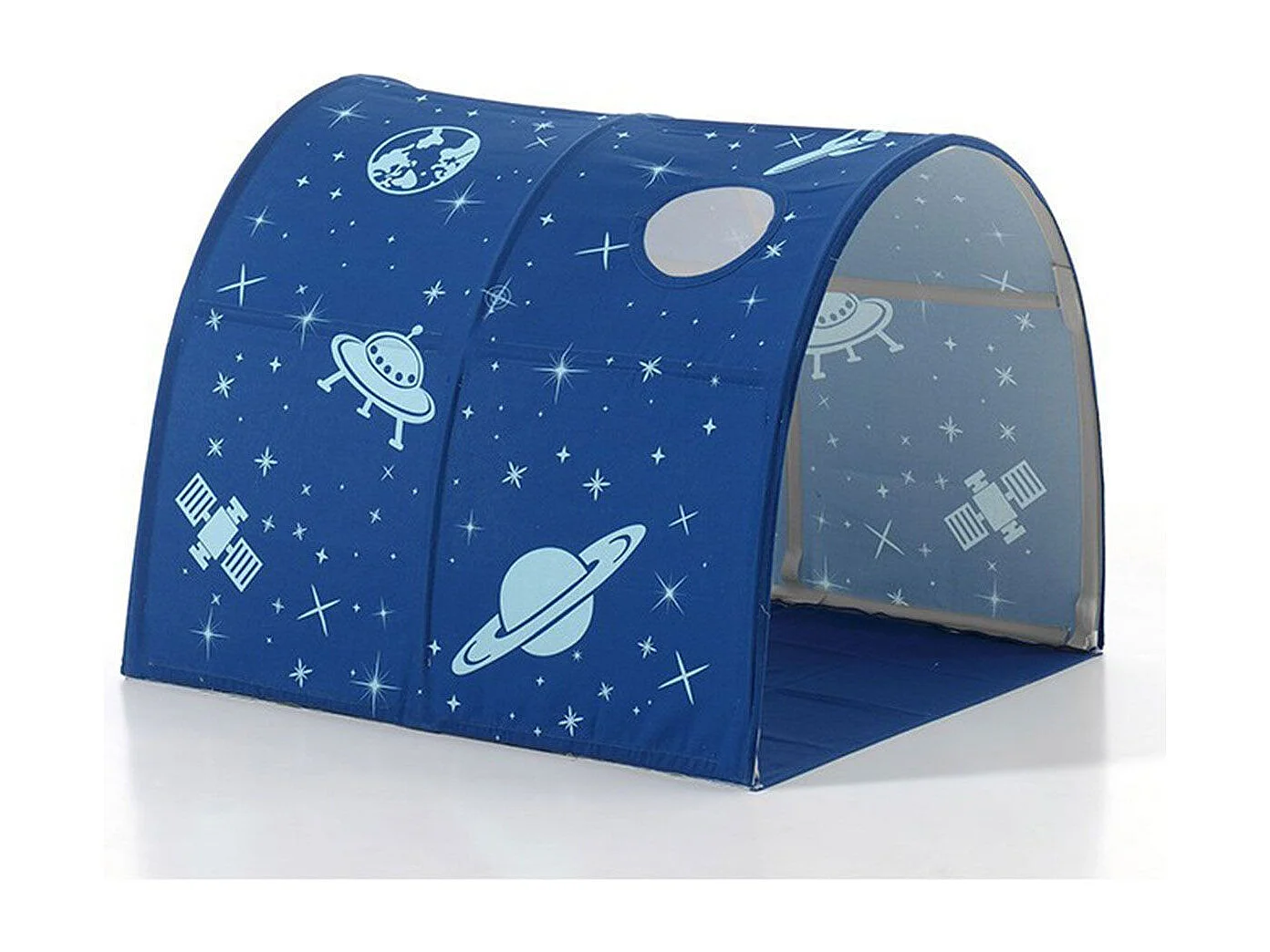 Pack - Lit Enfant, Toboggan, Tente & Tunnel "Pino Astronaute II" Blanc