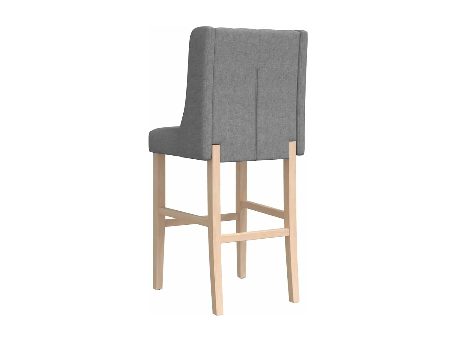 Chaises de bar lot de 2 bois massif d'hévéa et tissu