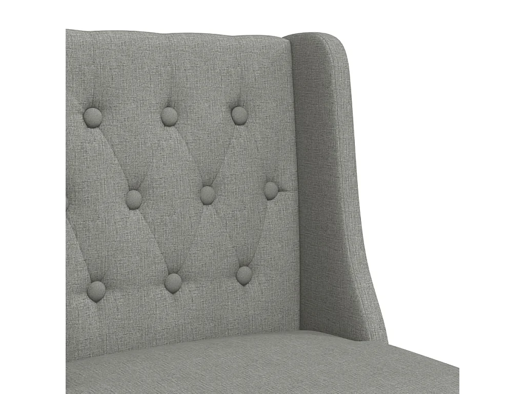 Chaises de bar lot de 2 bois massif d'hévéa et tissu