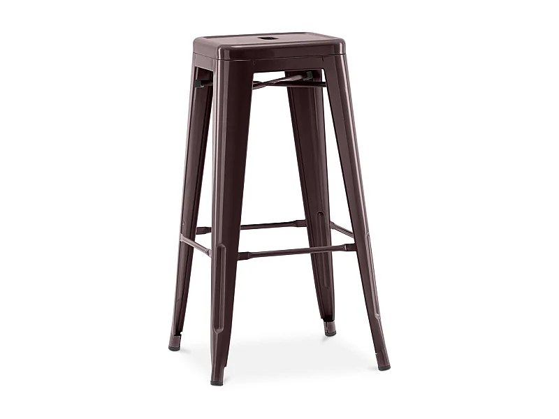 Tabouret haut acier vintage renforcé Kalax 76cm --Couleur Bronze