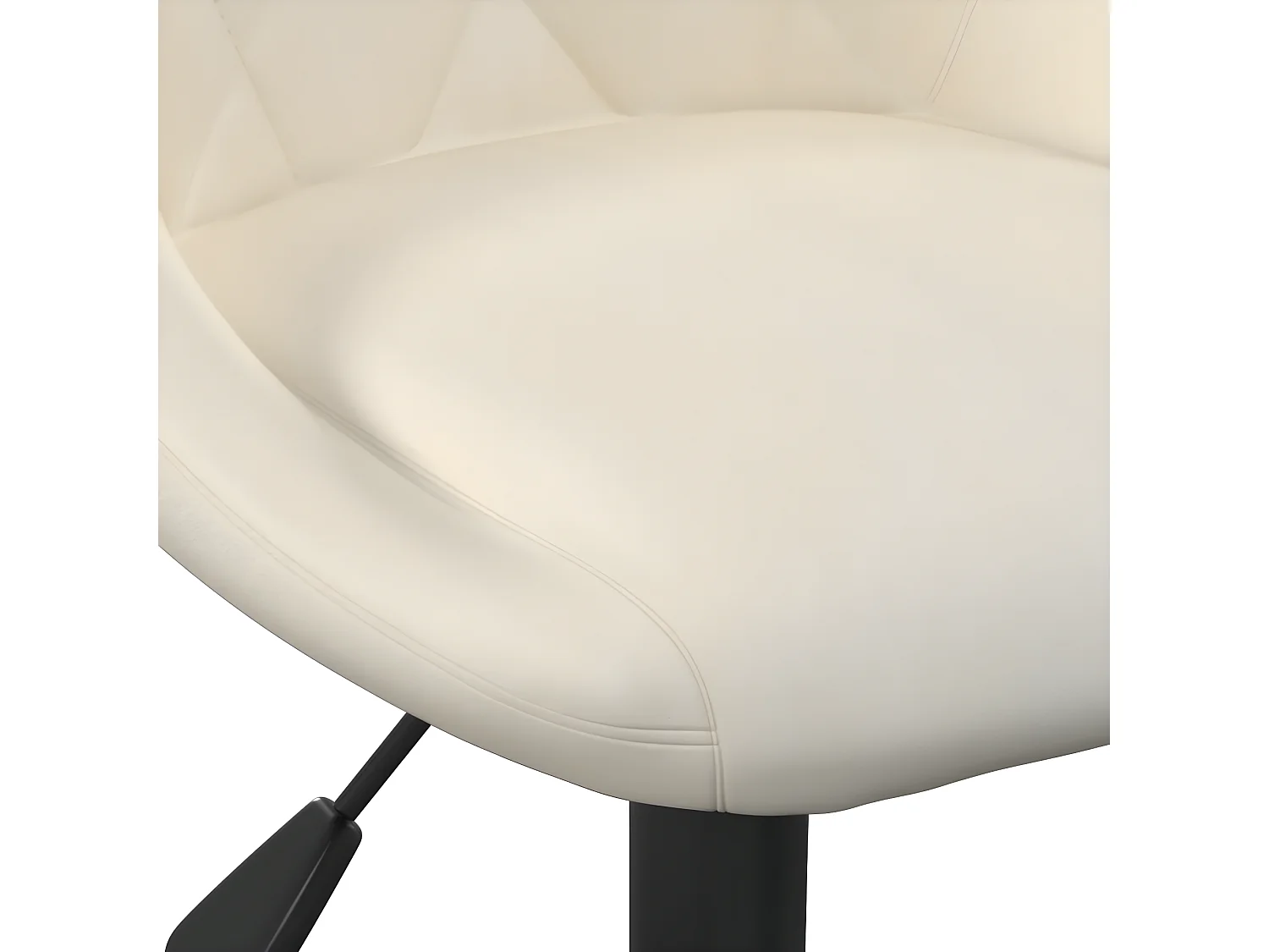 Tabourets de bar 2 pcs Crème Velours 8