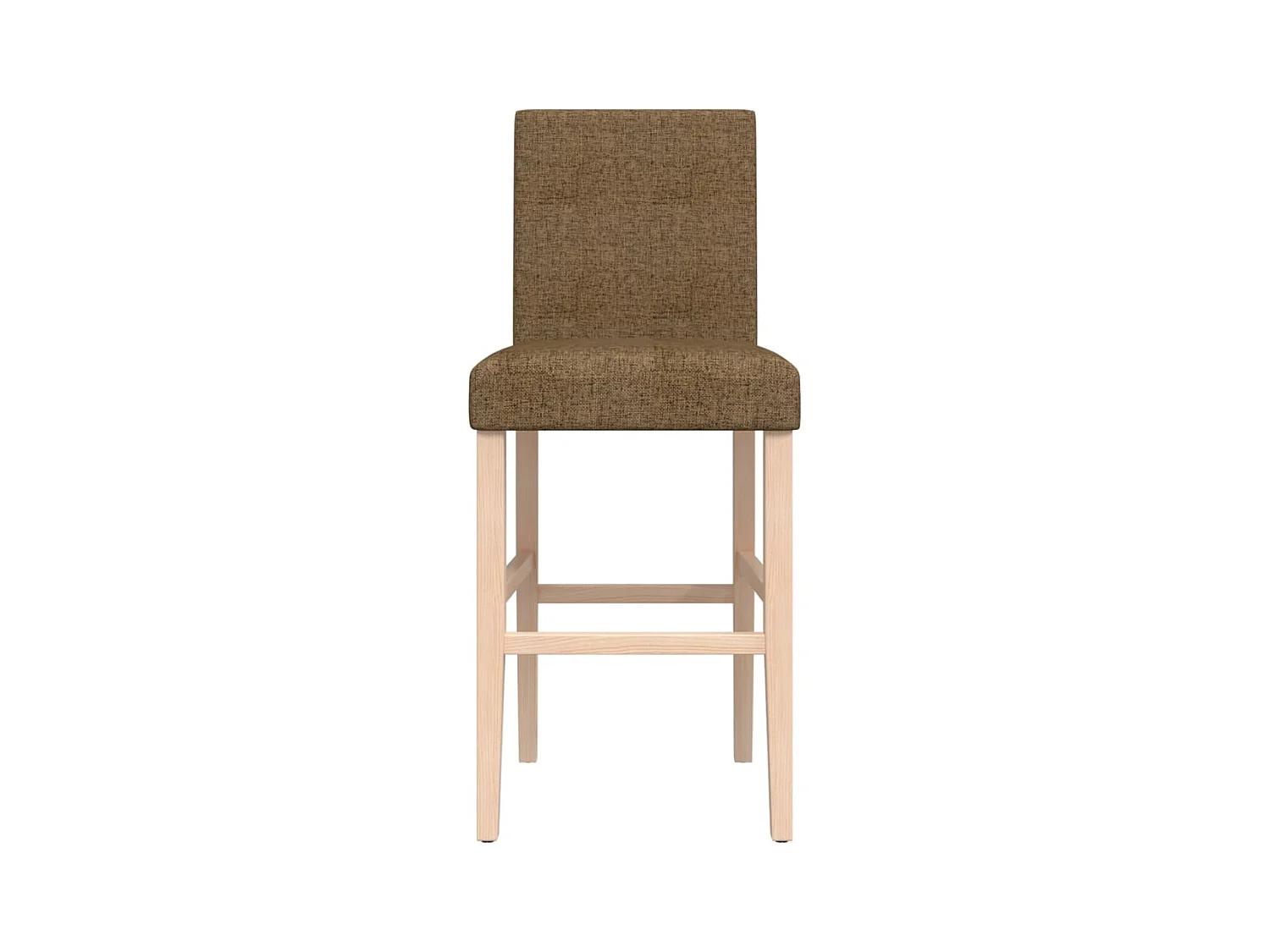 Chaises de bar lot de 2 bois massif d'hévéa et tissu