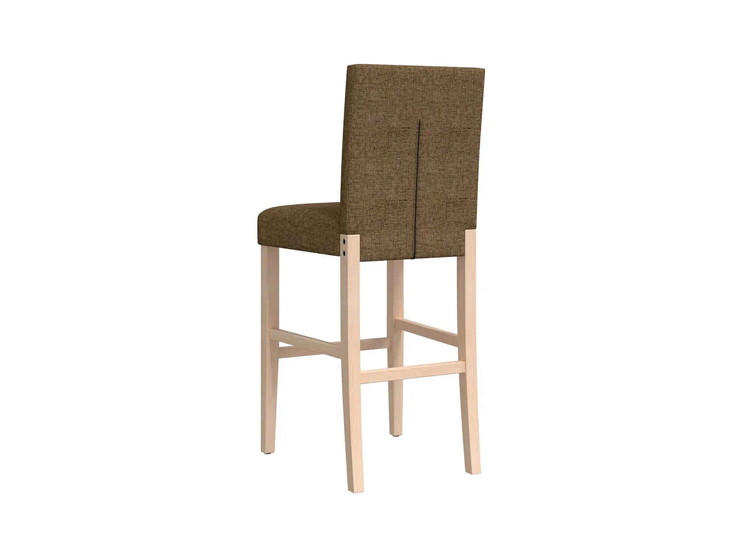 Chaises de bar lot de 2 bois massif d'hévéa et tissu