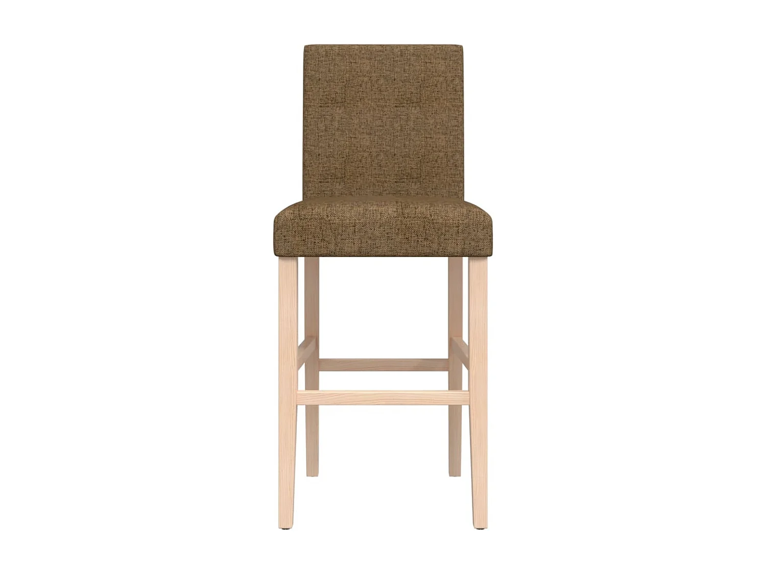 vidaXL Taburetes altos 2 uds madera maciza de caucho y tela Gris Topo