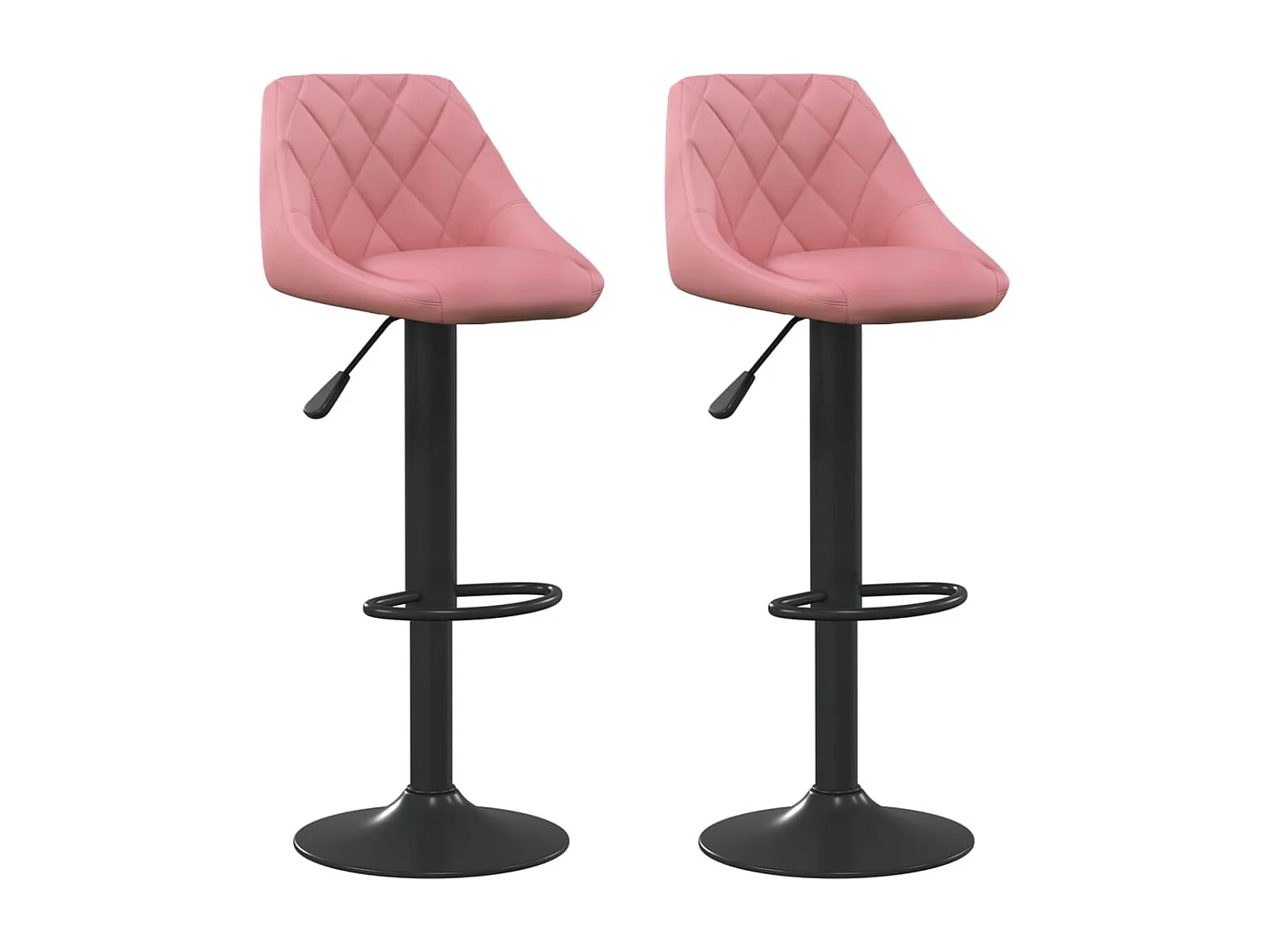 Tabourets de bar 2 pcs Rose Velours 6