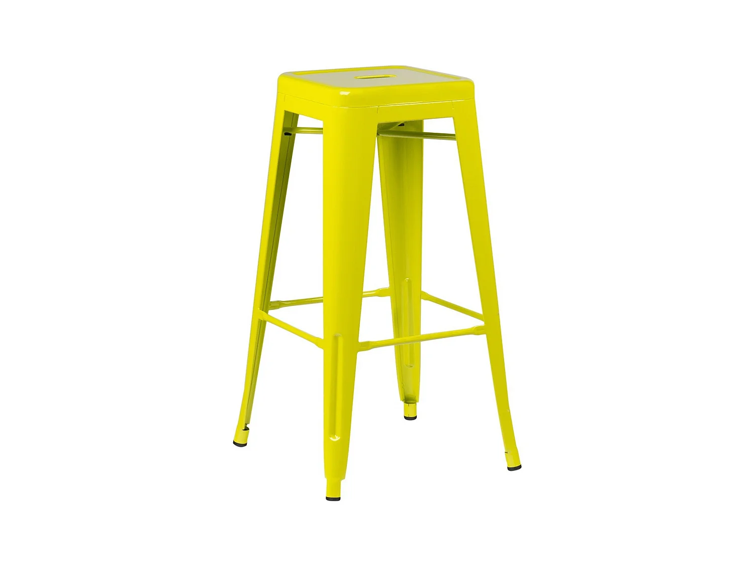 Tabouret haut 76cm Kontoir en acier brillant - Design industriel et élégant-Couleur Vert pistache