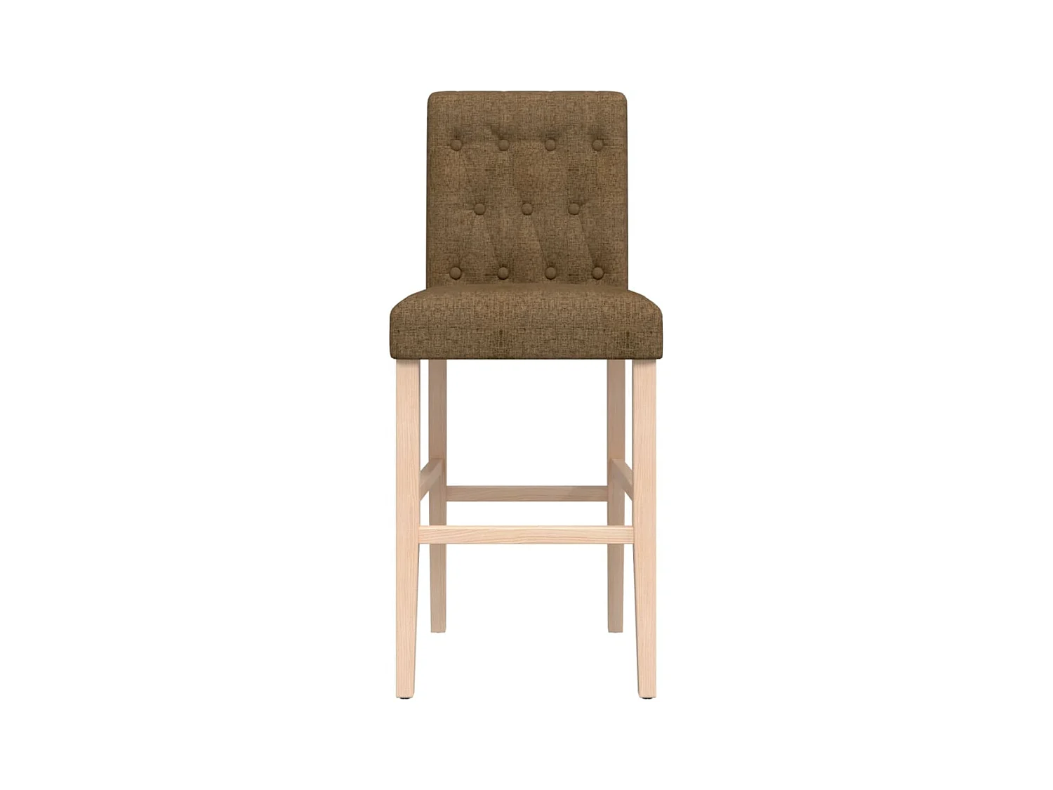 Chaises de bar lot de 2 bois massif d'hévéa et tissu