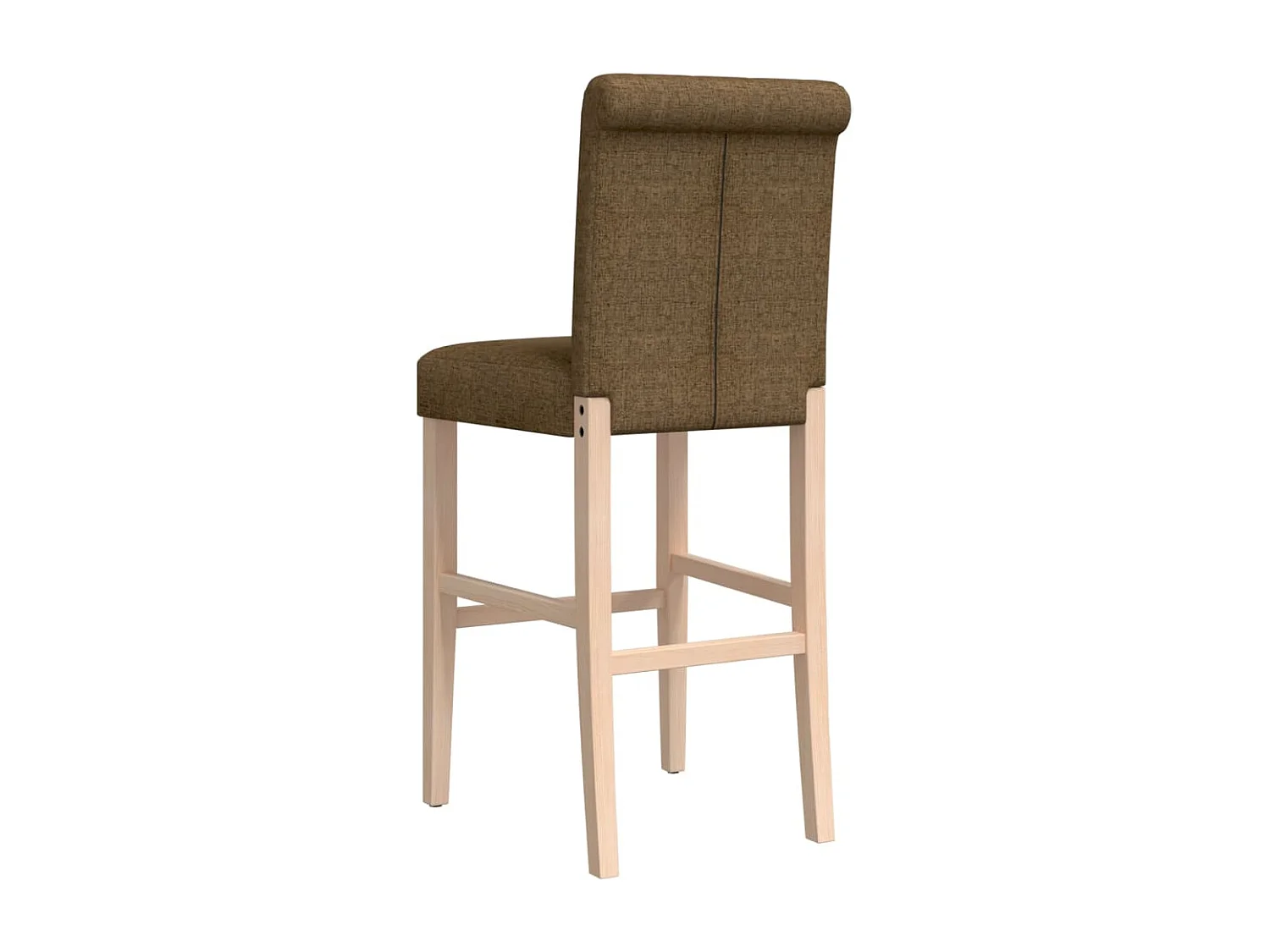 Chaises de bar lot de 2 bois massif d'hévéa et tissu