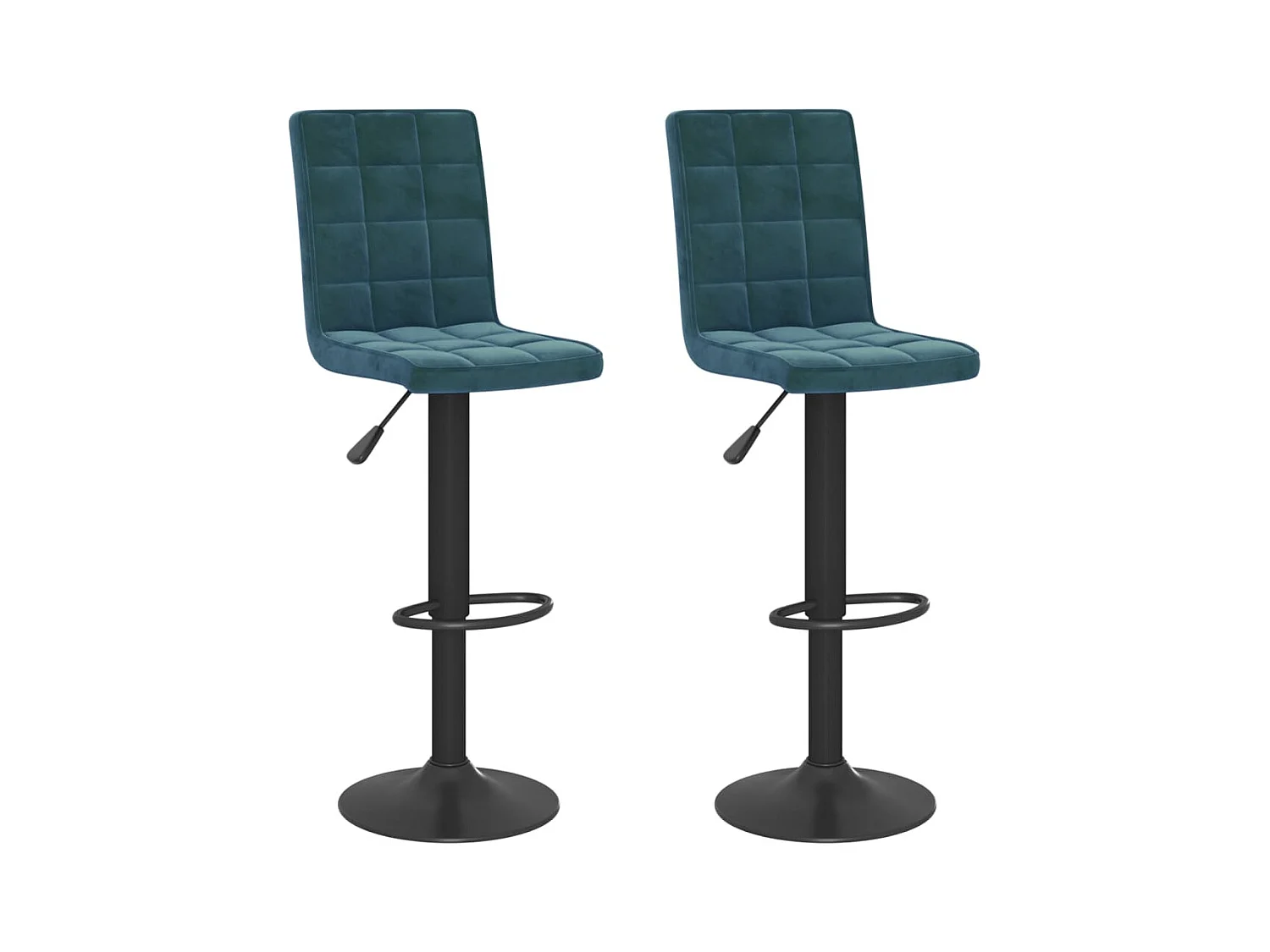 Tabourets de bar 2 pcs Bleu Velours 11