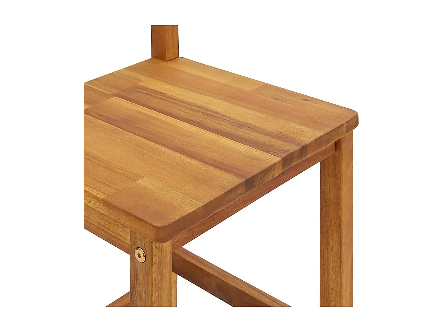 Chaise de bar bois massif clair Poka - Lot de 4