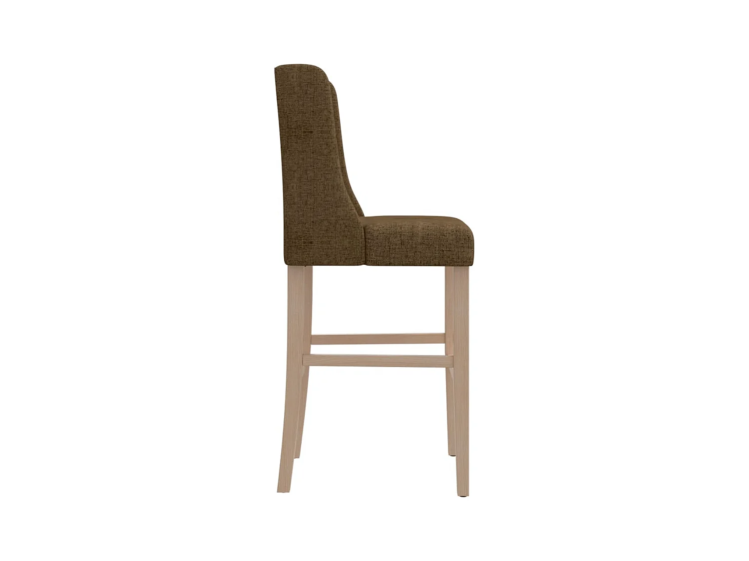Chaises de bar lot de 2 bois massif d'hévéa et tissu
