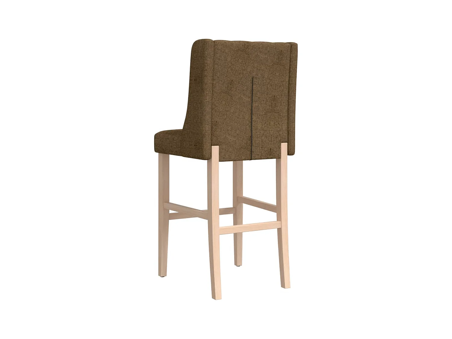 Chaises de bar lot de 2 bois massif d'hévéa et tissu