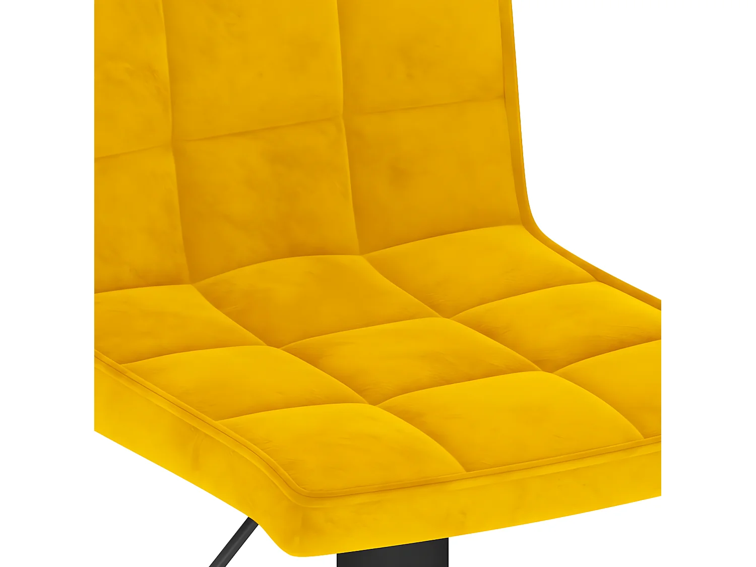 Tabourets de bar 2 pcs Jaune moutarde Velours 13