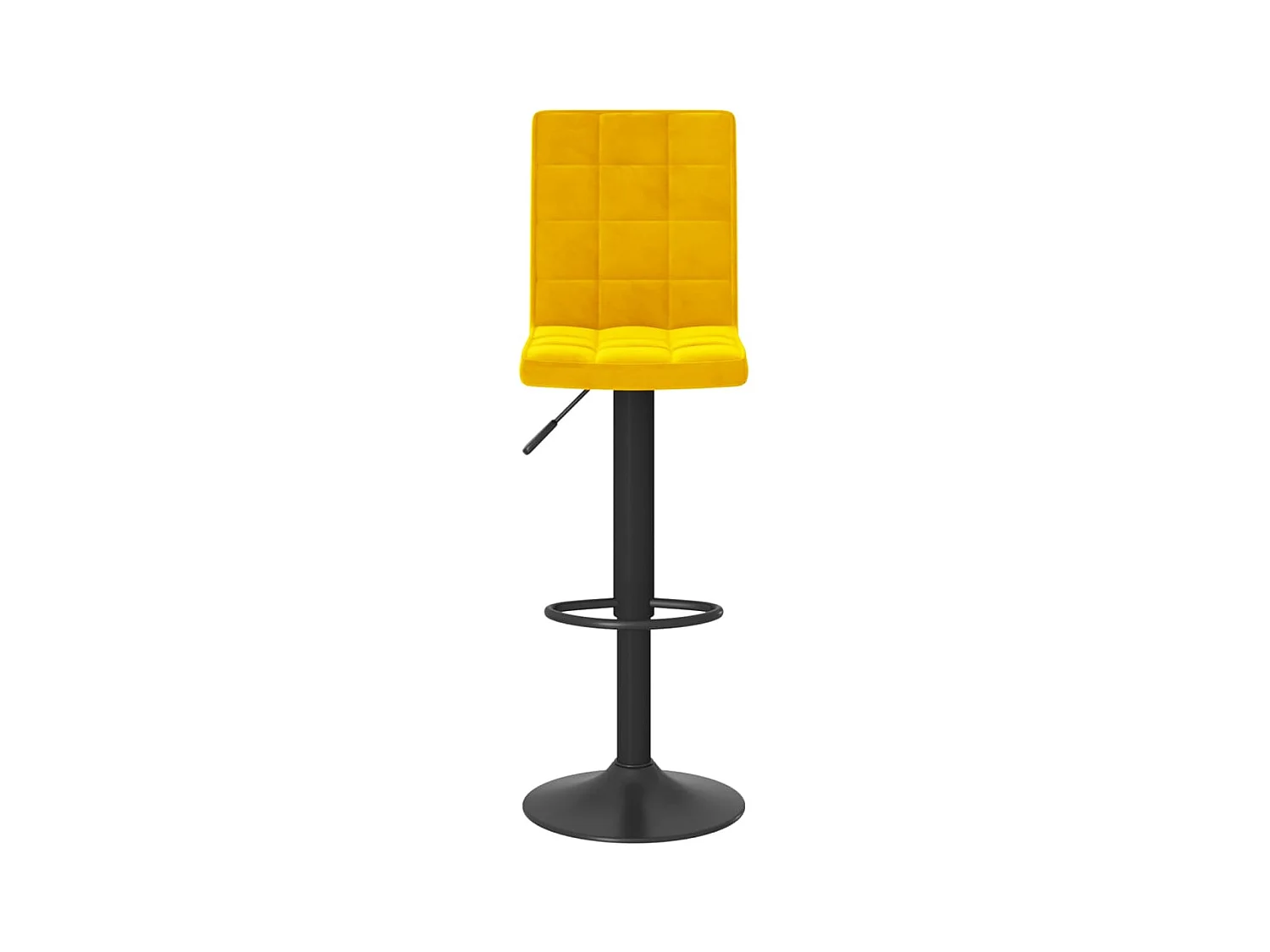 Tabourets de bar 2 pcs Jaune moutarde Velours 13