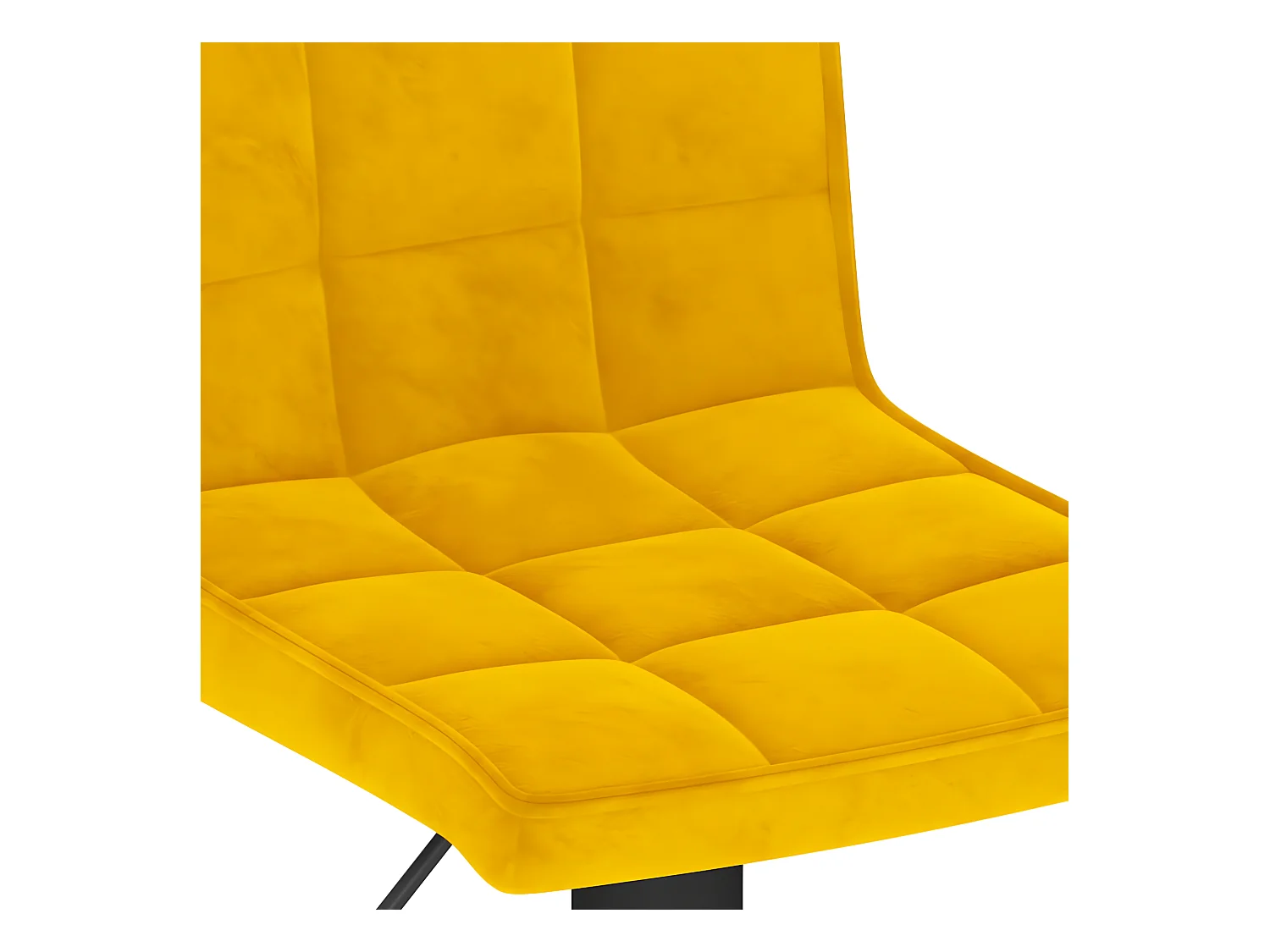 Tabourets de bar 2 pcs Jaune moutarde Velours 13