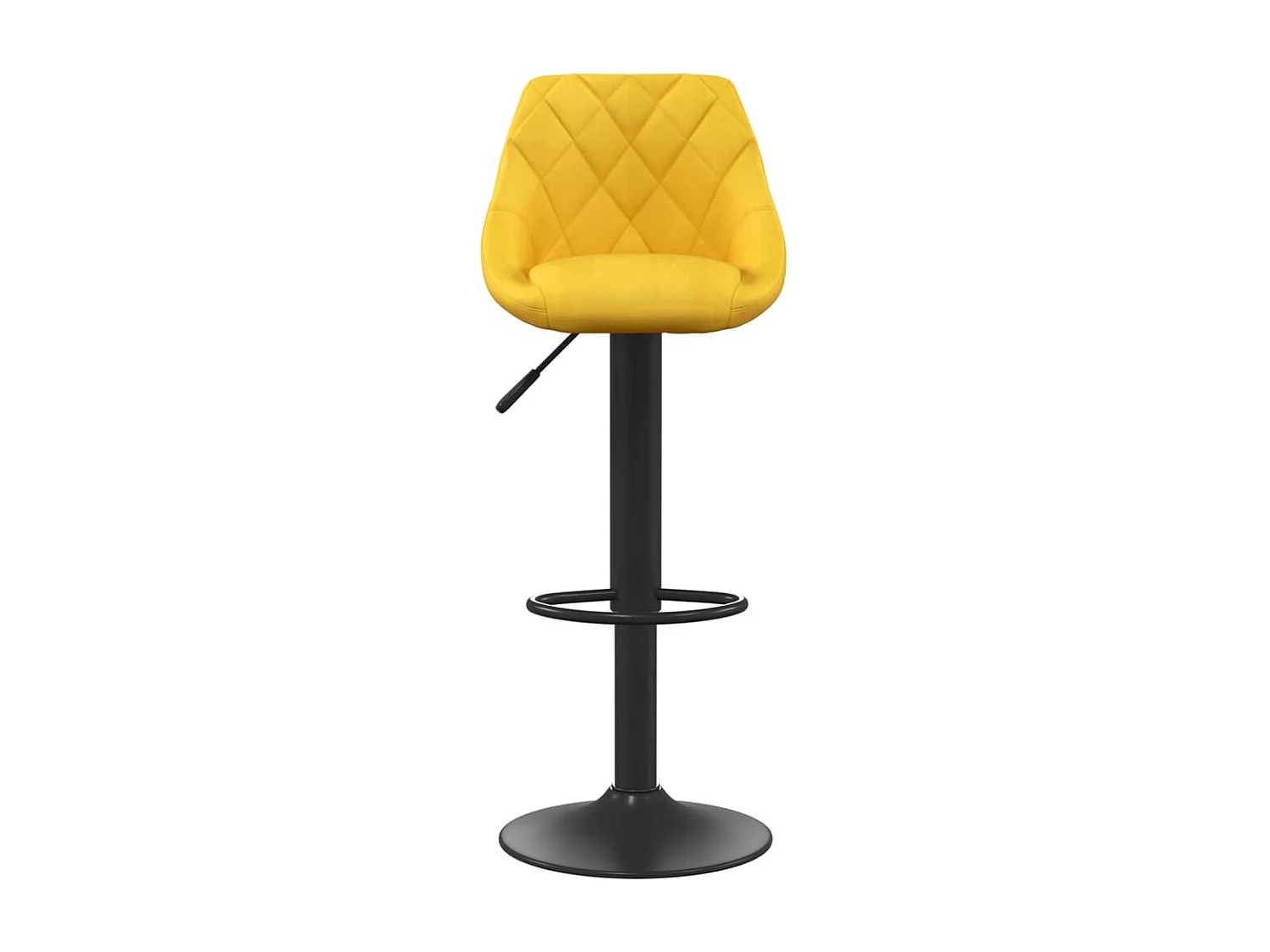 Tabourets de bar 2 pcs Jaune moutarde Velours 10