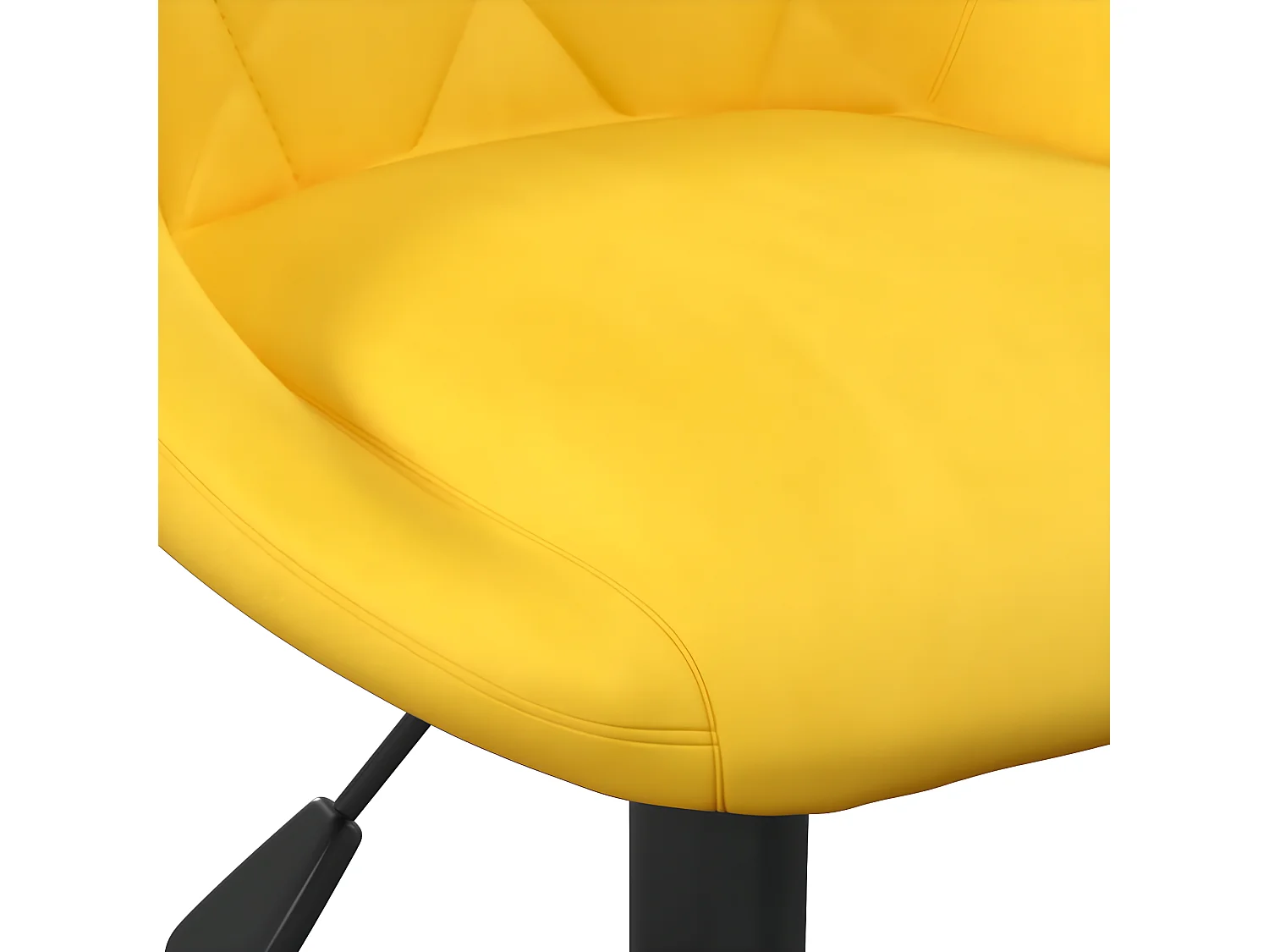 Tabourets de bar 2 pcs Jaune moutarde Velours 10