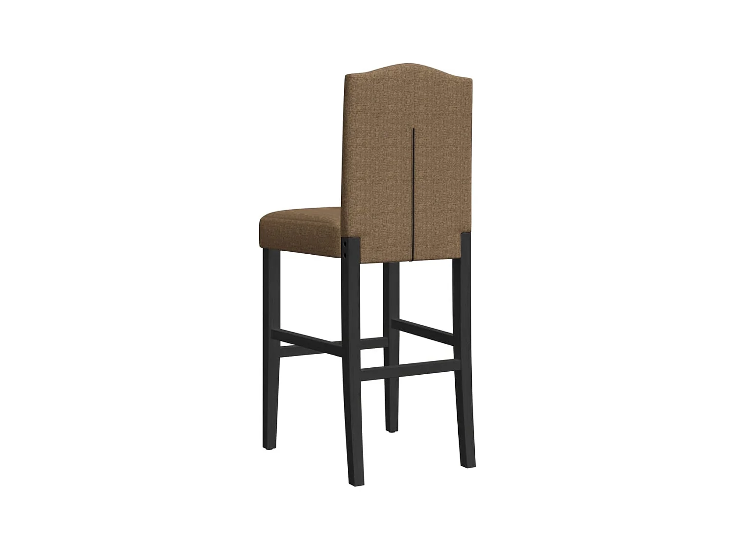 vidaXL Taburetes altos 2 uds madera maciza de caucho y tela Gris Topo