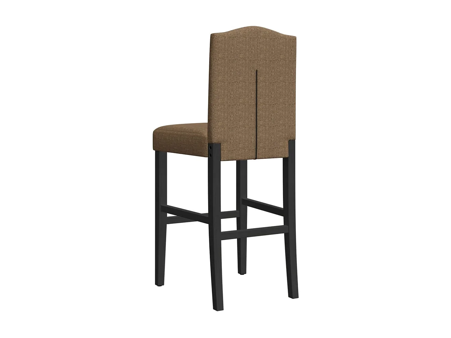 Barstoelen 2 st massief rubberhout en stof