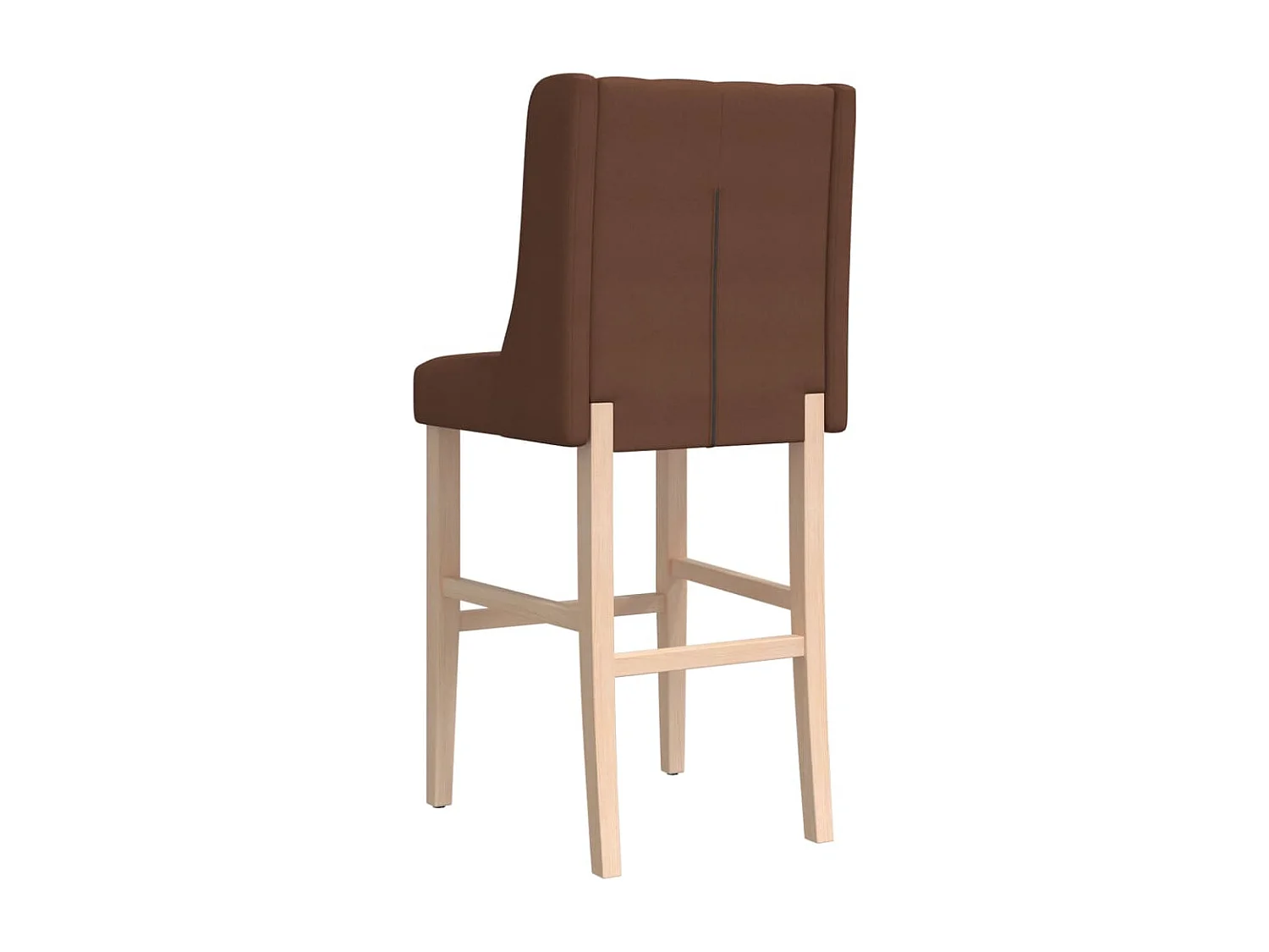 Chaises de bar lot de 2 bois massif d'hévéa et tissu