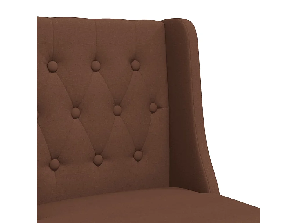 Chaises de bar lot de 2 bois massif d'hévéa et tissu